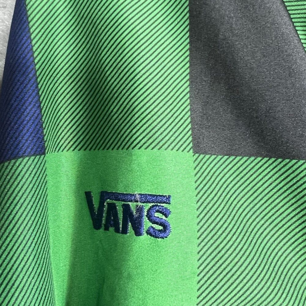 Vans Ski Snowboard Jacket Mens Size Large Blue Green Plaid Coat Hooded - Picture 9 of 12